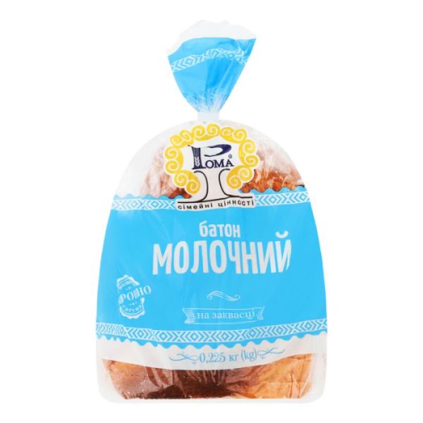 Батон молочний половинка (нарізний)