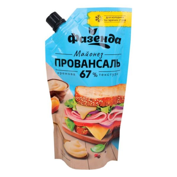 Майонез "Провансаль 67% д/п 500г" ТМ Фазенда